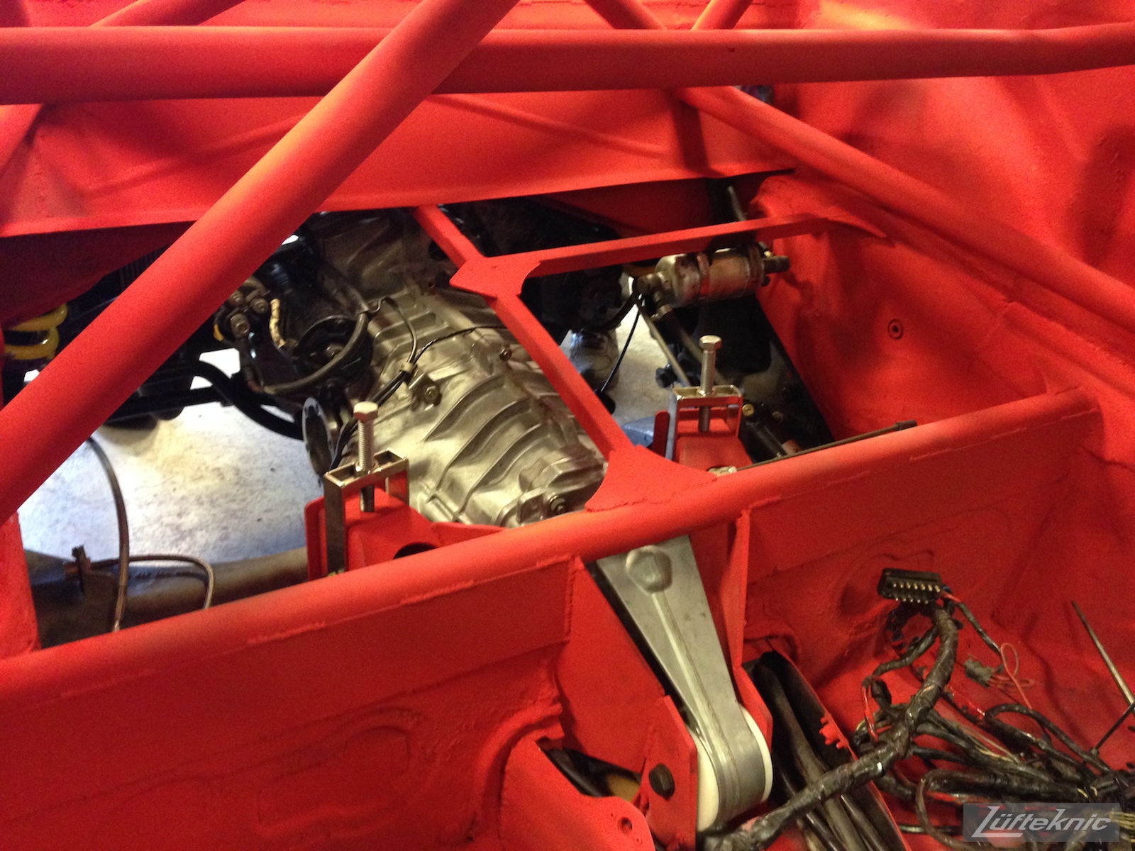 Close up of the transmission mount on Lüfteknic #projectstuka Porsche 930 Turbo