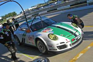 Black Swan Racing Porsche GT3 Cup in the pits