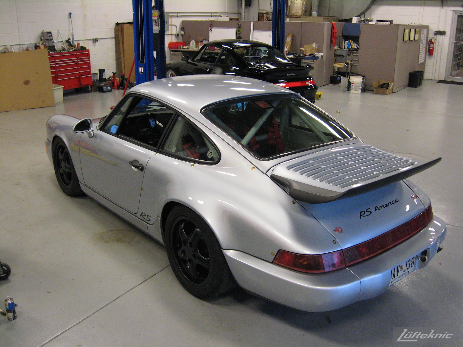 The completed 964 RS America project sitting in the Lüfteknic shop.