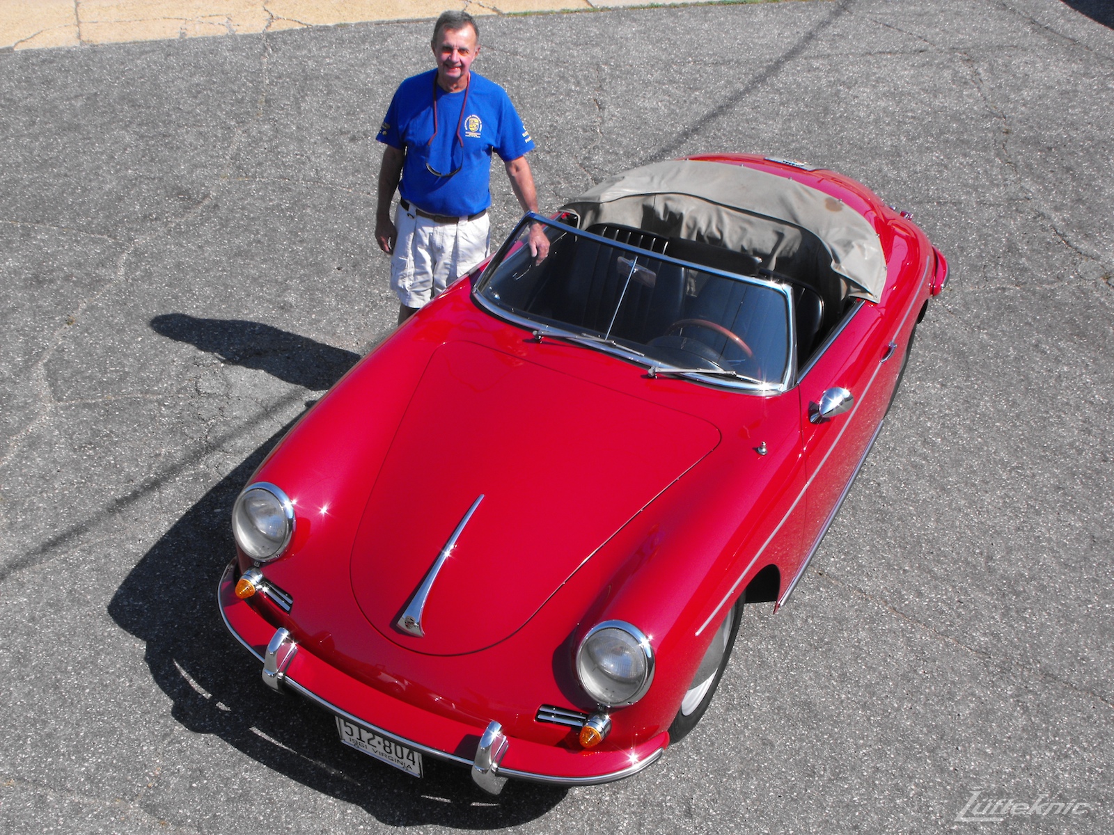 Proud owner and newly restored 1961 Porsche 356B Roadster.