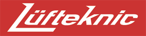 Lüfteknic logo in red and white