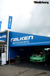 The iconic teal and blue Falken Tire Porsche 911 RSR at Lime Rock Park