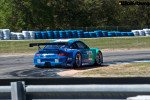 The iconic teal and blue Falken Tire Porsche 911 RSR at Sebring Raceway.