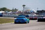 The iconic teal and blue Falken Tire Porsche 911 RSR at Sebring.