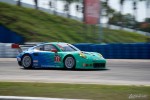 The iconic teal and blue Falken Tire Porsche 911 RSR at Sebring.