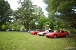 A line of Porsches at the Richmond Porsche Meet.