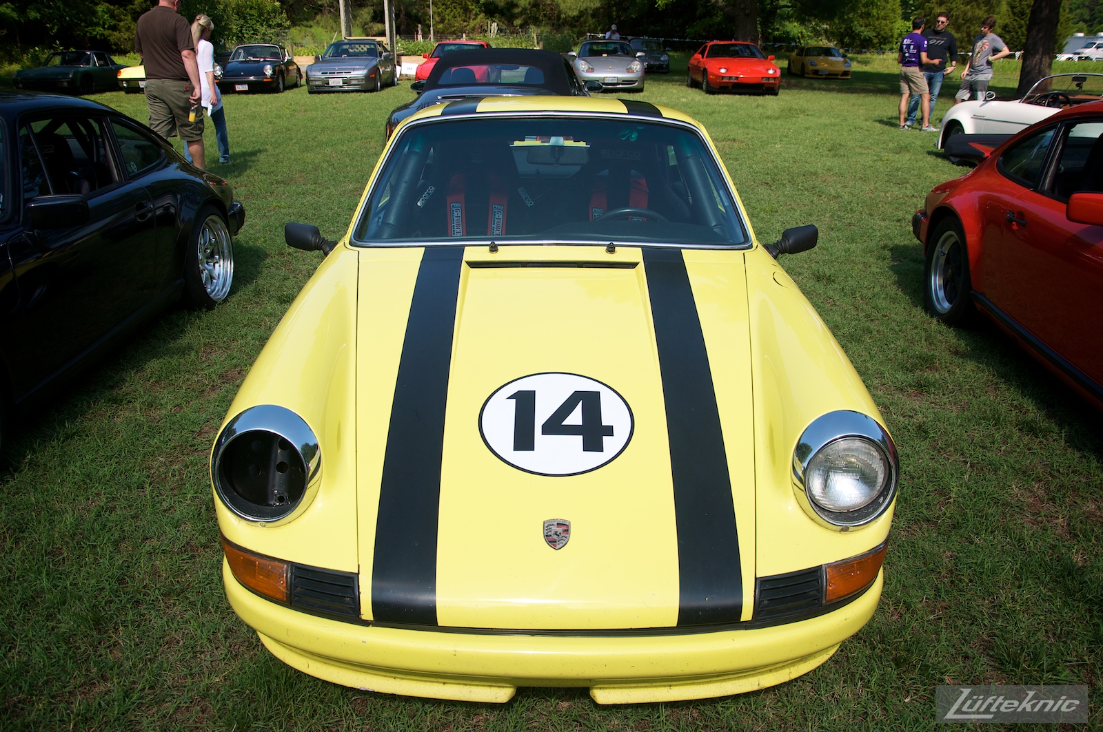 Yellow 911 at the Richmond Porsche Meet.