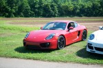 Red Cayman at the Richmond Porsche Meet.