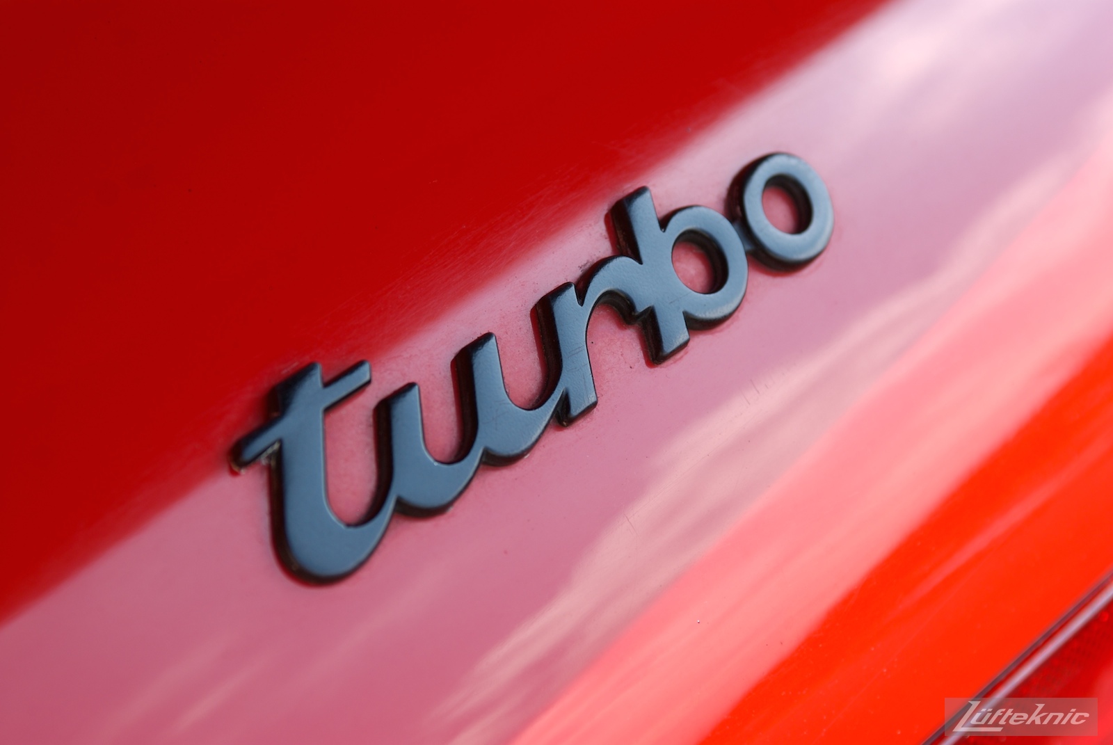Red Porsche 930 Turbo.